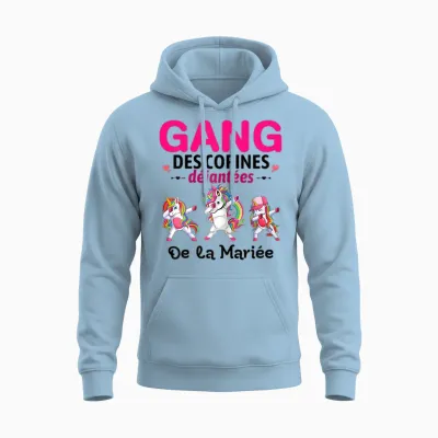 Gang of Girlfriends Dejanted Bride to Be Bride Evjf Unisex Hoodie - Light Blue