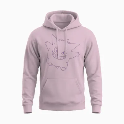 Pokémon Gengar Big Face Unisex Hoodie - Light Pink