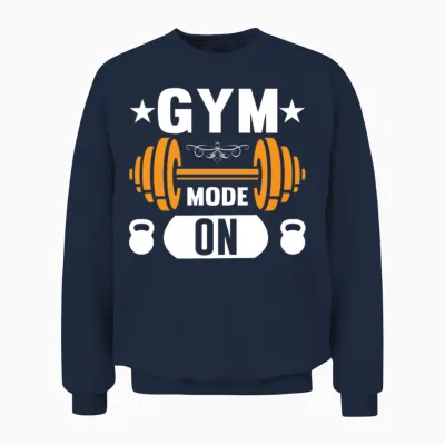 Gym Mode On Unisex Sweatshirt - Navy