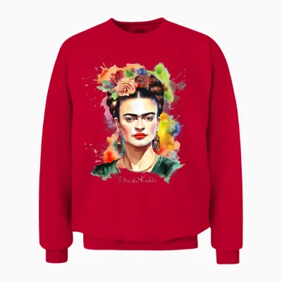 Frida Kahlo - Variety of Items T-Shirt, Black Unisex Sweatshirt - Red