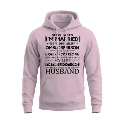 Ombudsperson Funny Saying for Husband Unisex Hoodie - Light Pink
