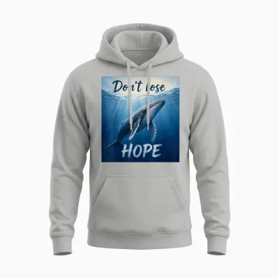 Buckelwal Hope Timmy Wal Rettung Ostsee Meer Motiv Unisex Hoodie - Ash