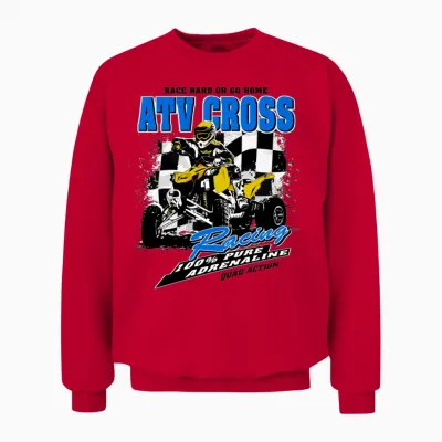 Atv - Quad - Motocross Unisex Sweatshirt - Red