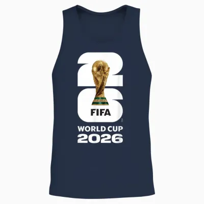 Fifa World Cup 26 Gold Trophy Tees T Shirts for Men and Women Unisex Tank Top - Navy