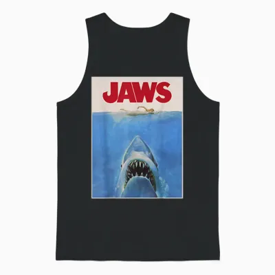 Jaws Classic Movie Unisex Tank Top - Black