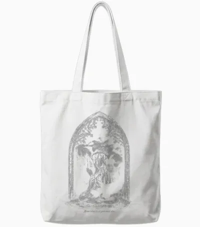 Prayer Polyphy Tote Bags - White
