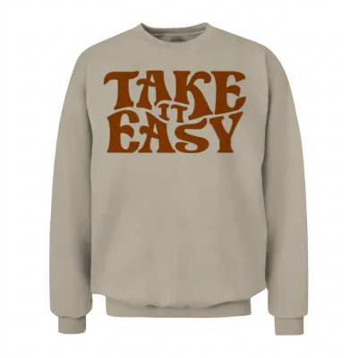Take It Easy,retro,vintage Unisex Sweatshirt - Sand