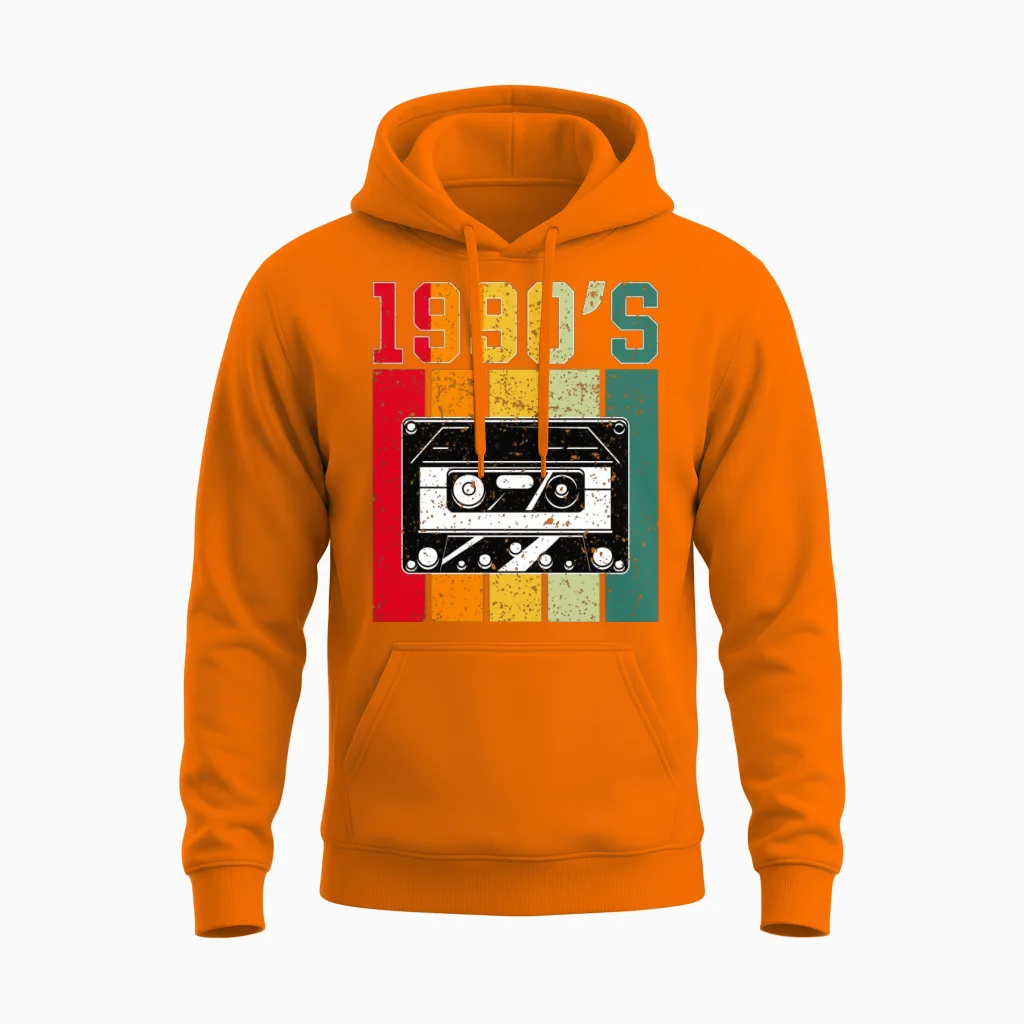 Retro - 1990s Unisex Hoodie - Safety Orange