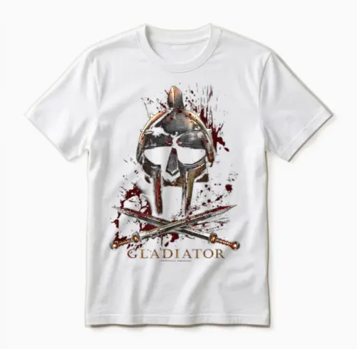 Gladiator Helmet Unisex T-Shirt in White