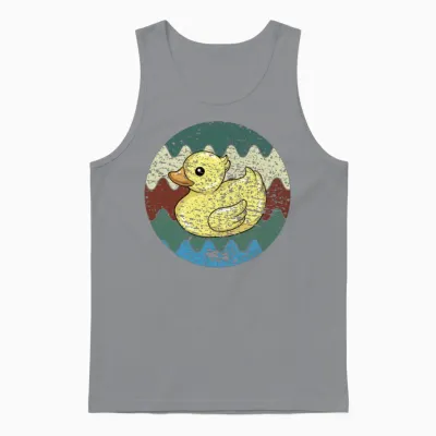 Bath Duck Retro Unisex Tank Top - Sport Grey