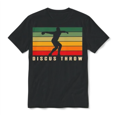 Discus Throw Retro Unisex T-Shirt - Black