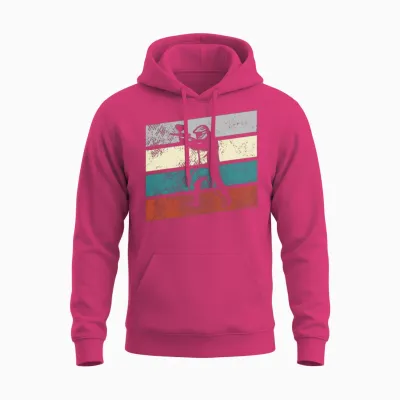 Paintball Retro Unisex Hoodie - Heliconia