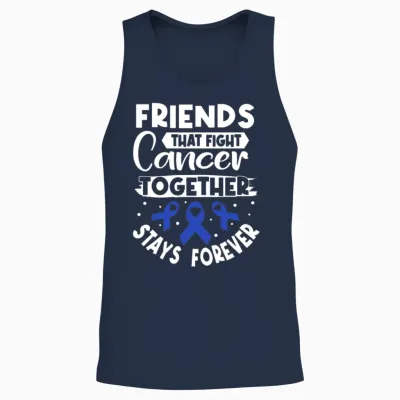 Colon Cancer Support Unisex Tank Top - Navy