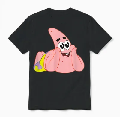 Mademark X Spongebob Squarepants - Patrick Star - Feelin' Cute Unisex T-Shirt - Black