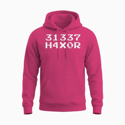 31337 H4x0r Hax0r Haxor Hacker Leet N00b Speak Unisex Hoodie - Heliconia