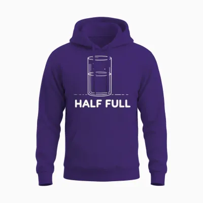 Half Full Unisex Hoodie - Purple
