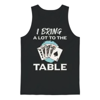 Funny Contract Bridge Player Unisex Tank Top - Black – 1