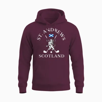 St Andrews Scotland Golf Fan Unisex Hoodie - Maroon