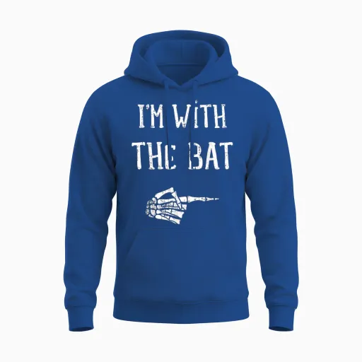I'm with the Bat Funny Matching Couple Costume Halloween Unisex Hoodie - Royal