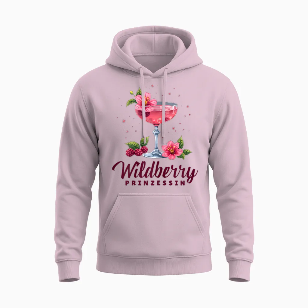 Wildberry Princess Costume I Summer Cocktail Party Women's T-Shirt, White Unisex Hoodie in Light Pink