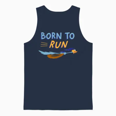Looney Tunes Road Runner Born to Run Unisex Tank Top - Navy