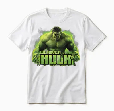 Marvel Infinity War We Have a Hulk T-Shirt, Black, S Unisex T-Shirt - White