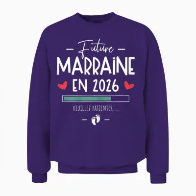 Future Godmother in 2026 - Announcement Pregnancy First Unisex Sweatshirt - Purple