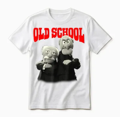 Disney Die Muppets Schul-Spezial Waldorf and Statler T-Shirt, Black Unisex T-Shirt - White