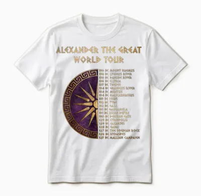 Alexander Der Große: Weltreise Durch Die Griechische Unisex T-Shirt - White