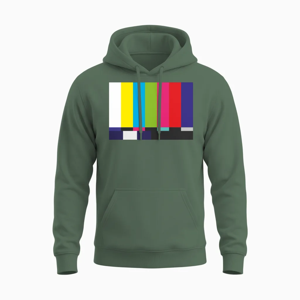 No Signal Retro Tv Vintage Unisex Hoodie - Military Green