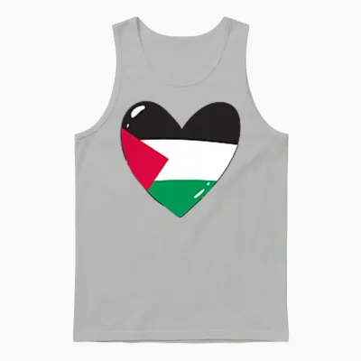 Free Palestine T-Shirt, Black, S Unisex Tank Top - Ash