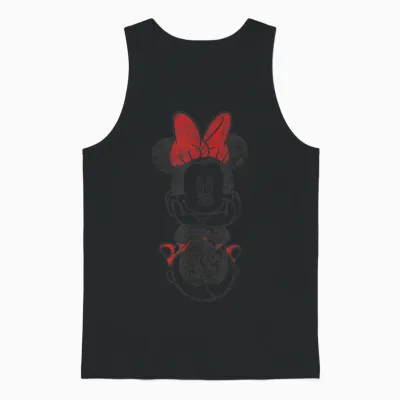 Disney Mickey and Friends Minnie Mouse Vintage Sitting Unisex Tank Top - Black