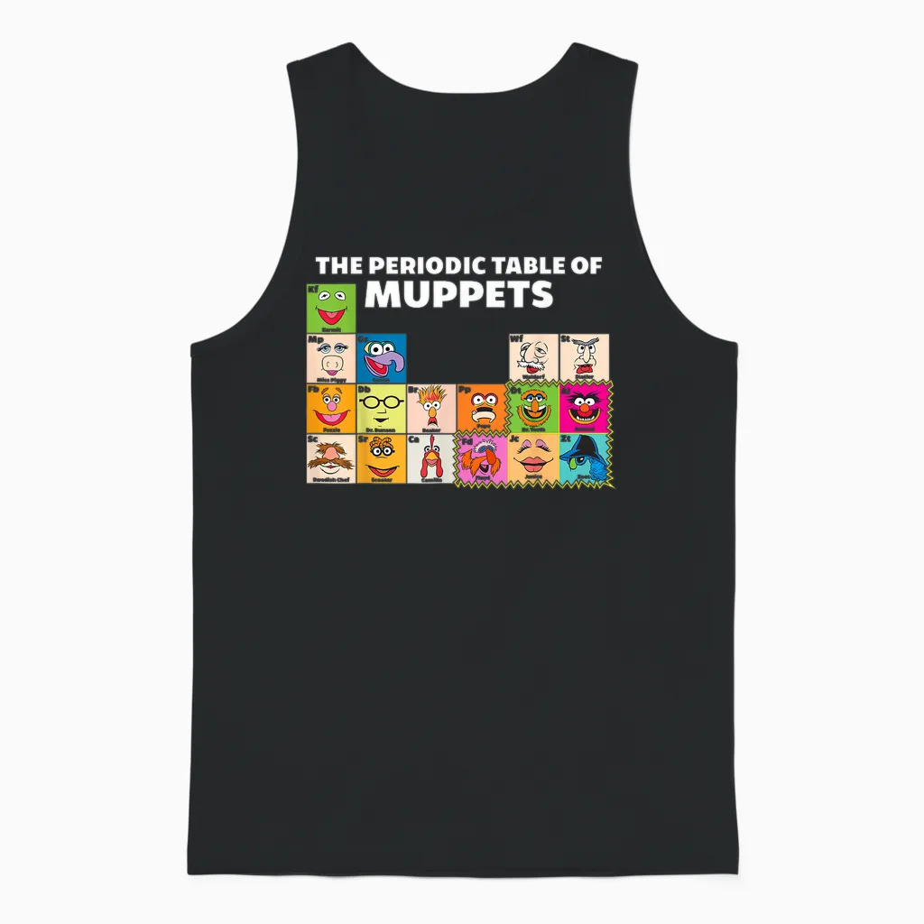 Disney the Muppets Periodic Table of the Muppets T-Shirt Small Unisex Tank Top in Black