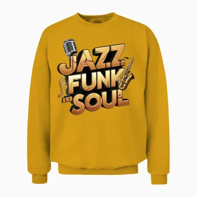 Jazz Funk & Soul - Afro Music Retro Vintage Unisex Sweatshirt - Gold