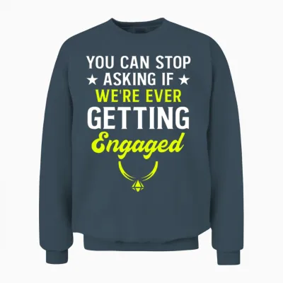 Funny Engagement Design Save the Date 0 Unisex Sweatshirt - Dark Heather