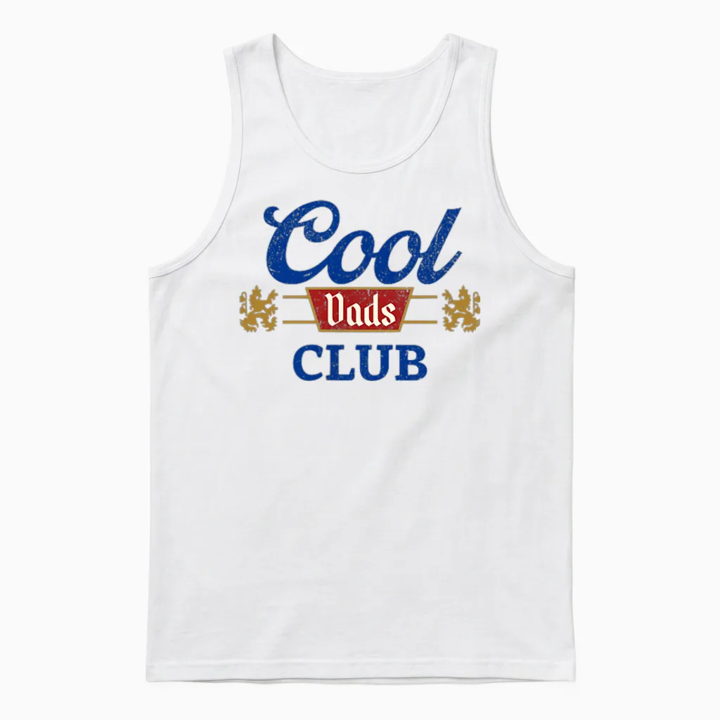 Vintage Cool Dads Club Father's Day from Daughter Son Unisex Tank Top in White