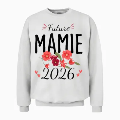 Future Granny 2026 Announcement Pregnancy Grandma Unisex Sweatshirt - White