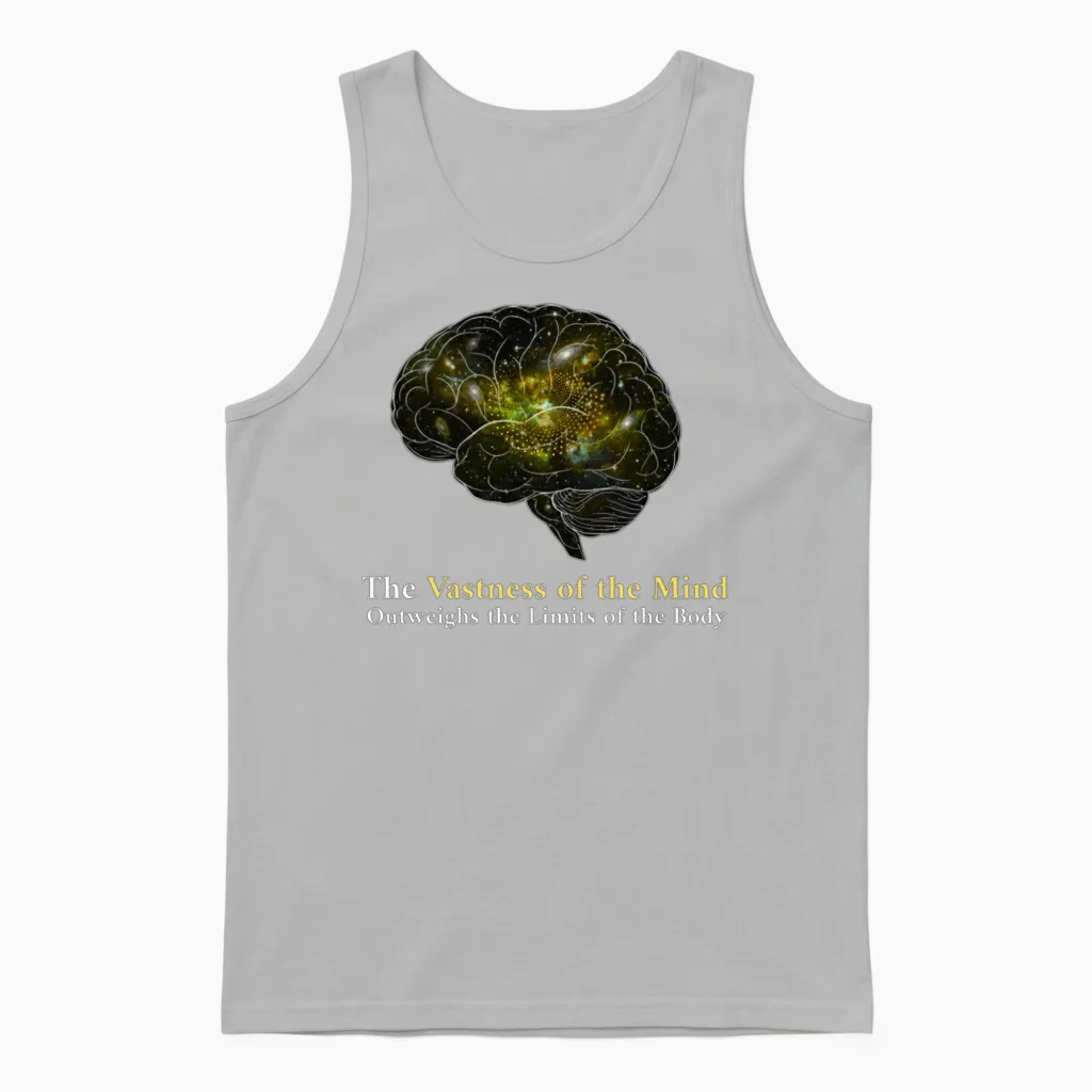 Tthe Vastness of the Mind Outweighs the Limits Unisex Tank Top in Ash
