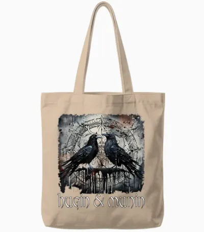 Hugin & Munin Die Raben Odins Wikinger Nordische Mythologie Tote Bags - Natural