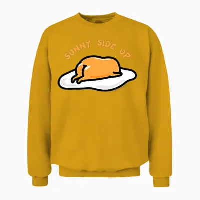 Gudetama the Lazy Egg Sunny Side Up Unisex Sweatshirt - Gold