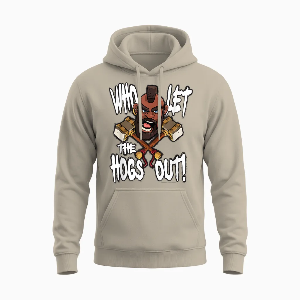 Clash of Clans Who Let the Hogs Out! Hog Rider Unisex Hoodie in Sand
