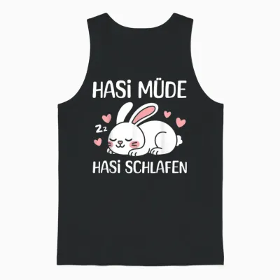 Hasi Müde Hasi Schlafen Lustiges Kaninchen Schlafen Unisex Tank Top - Black
