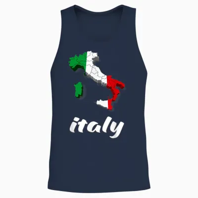 Italien Flagge Italien Liebhaber Italien Shirt Für Mädchen Italien Herren Unisex Tank Top - Navy