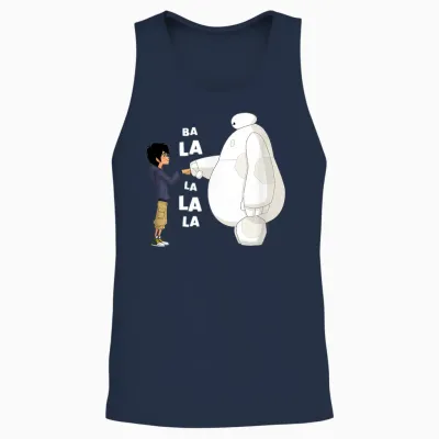 Big Hero 6 - Fist Bump Ba La La La La Unisex Tank Top - Navy