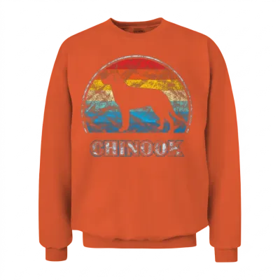 Chinook Dog Vintage Design Dog Unisex Sweatshirt - Orange