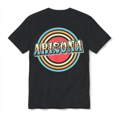 Arizona Retro Unisex T-Shirt - Black