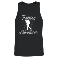 Trekking Adventurer Hike Hiking Hiker Lover Unisex Tank Top - Black – 2