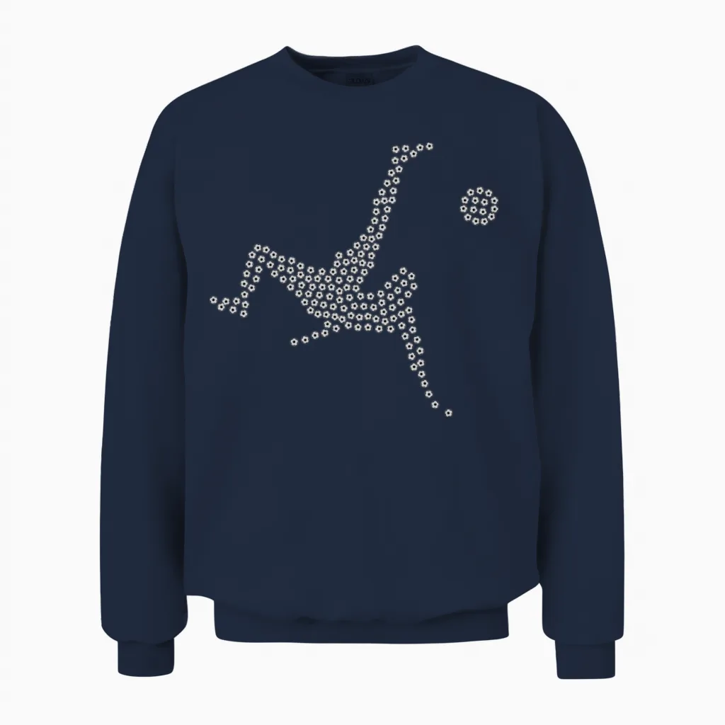 Soccer Boy Unisex Sweatshirt in Navy