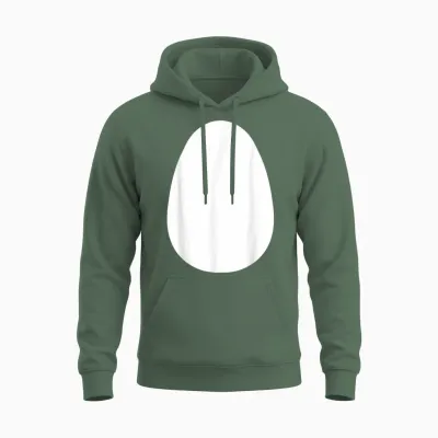 Penguin Costume Belly Animal Costume Carnival Unisex Hoodie - Military Green