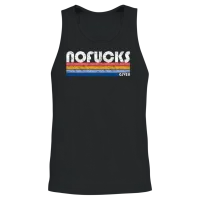 Retro Style No Fucks Given Unisex Tank Top - Black – 2